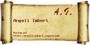Angeli Imbert névjegykártya